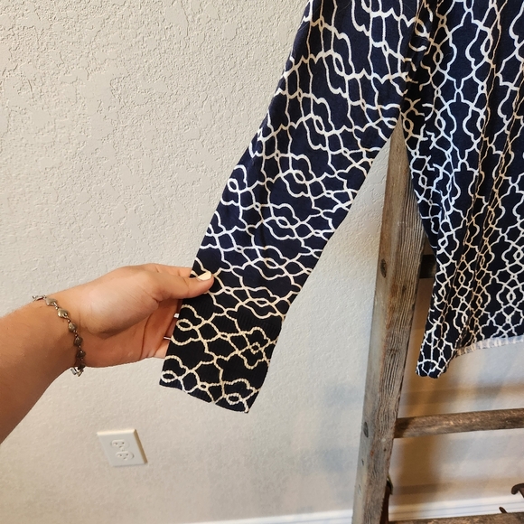 NWT Merona Women's Blue & White Button-Up Cardigan- Size XS - Picture 4 of 5